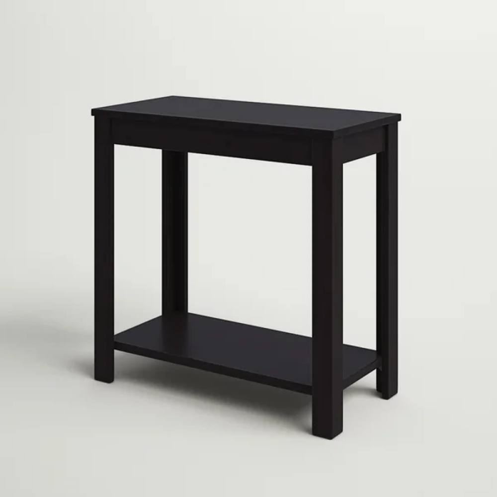 BERELEY - Storage Sofa  End Table Wooden Black - Image 9