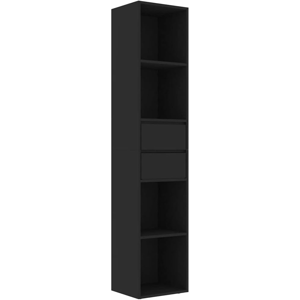 TRESSA - Black Horizontal Storage Bookcase - Image 3