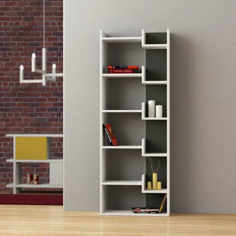 QIEWN - Modern Geometric Style Bookshelf - Image 2