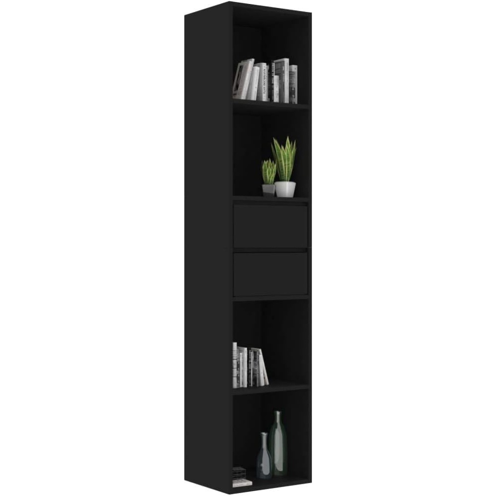 TRESSA - Black Horizontal Storage Bookcase - Image 2