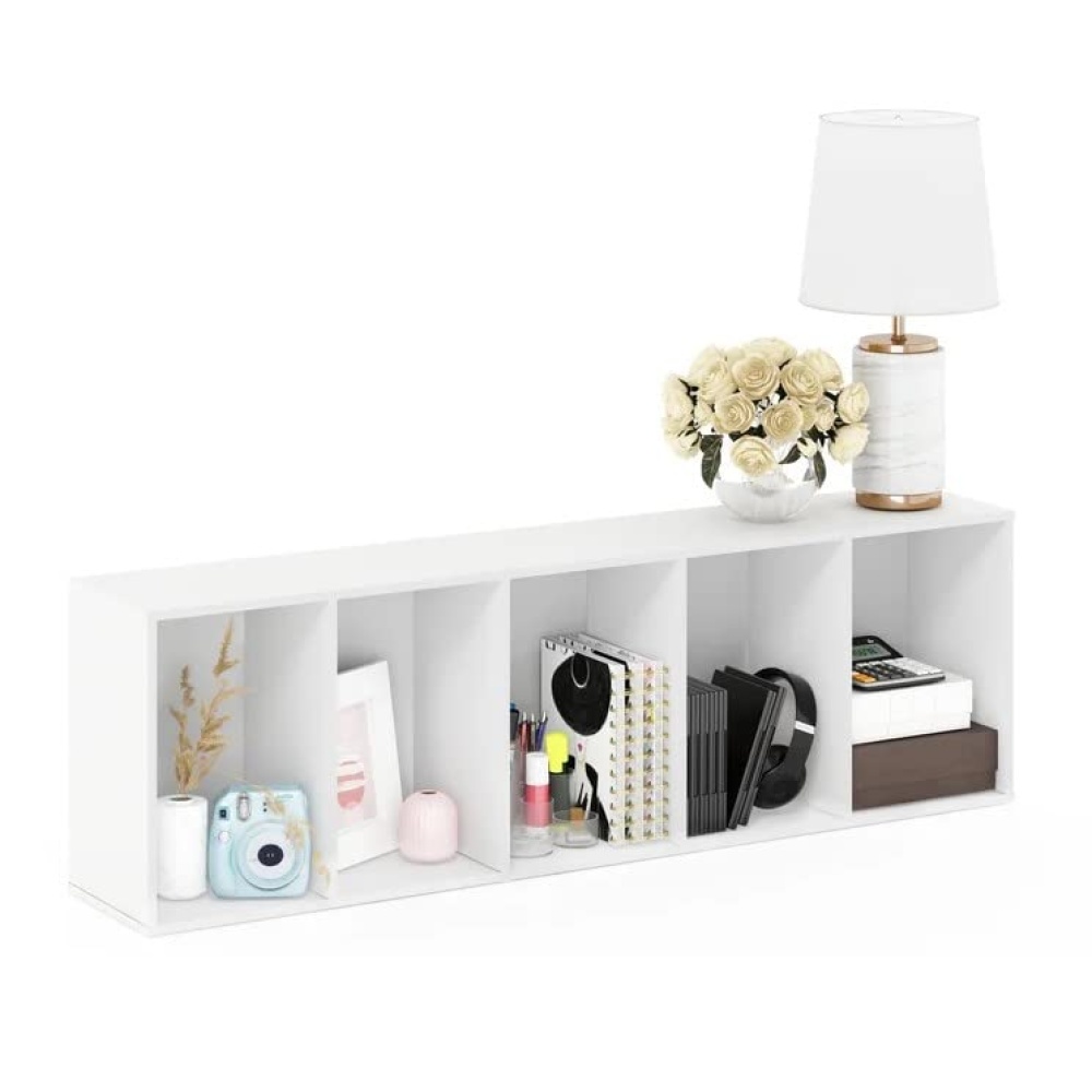 GEIGER - Classic Five Shelves White Bookcase - Image 6