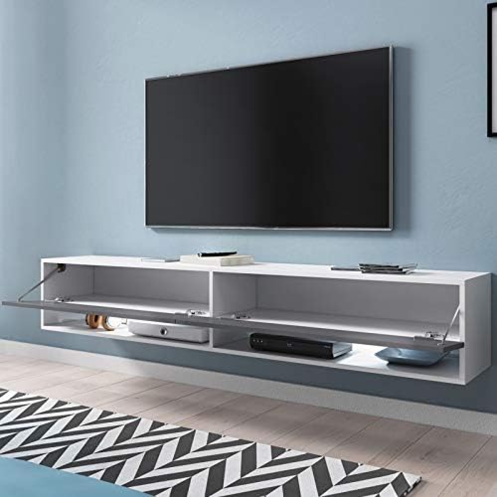 TREFFER - Gloss Finish Media Storage Floating TV Console - Image 3