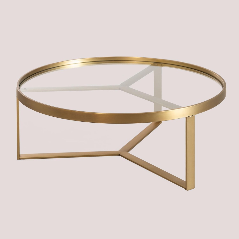 ROXX - Triangular Frame Round Coffee Table - Image 2