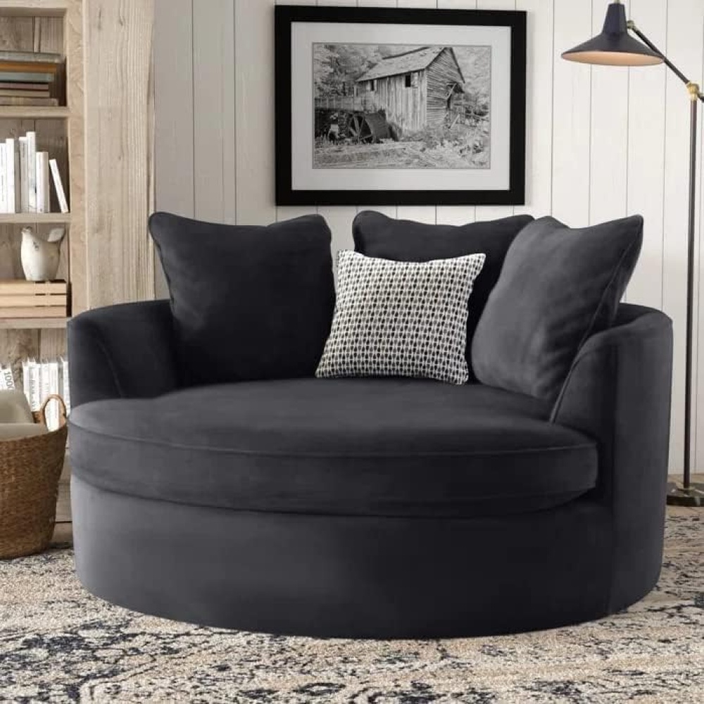 TOSSBAL - Round Barrel Chair with Comfy Cushions - Image 2