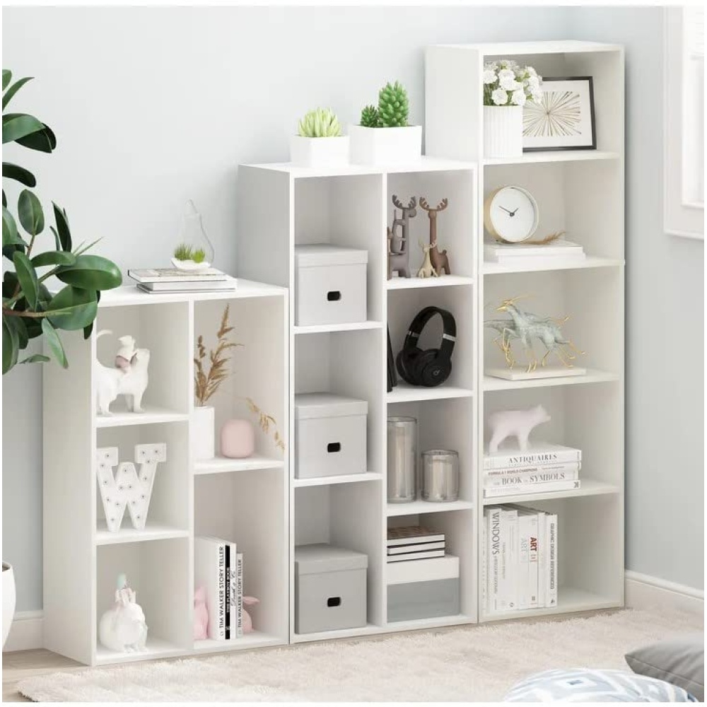 GEIGER - Classic Five Shelves White Bookcase - Image 8