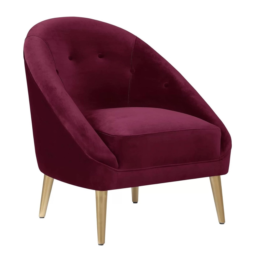 RORY - Craneberry Flared Arm Barrel Chair - Image 3