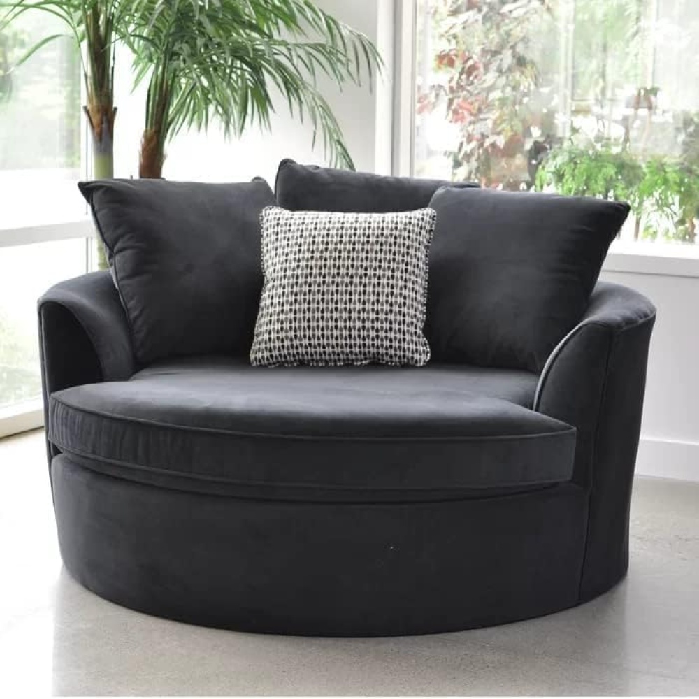 TOSSBAL - Round Barrel Chair with Comfy Cushions
