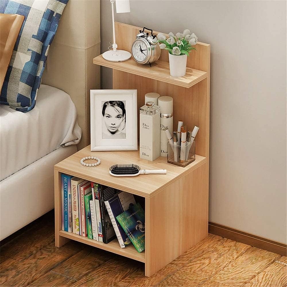 BELVEN - Oak Brown Bedside Storage Table - Image 2