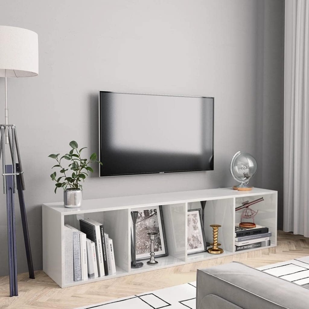 NOVA - White Open Shelf TV Stand