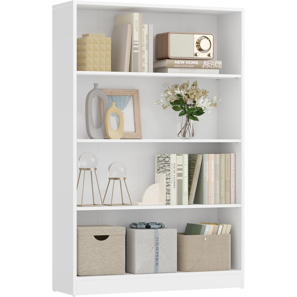RUDS - White Four Shelf Bookcase - Image 2