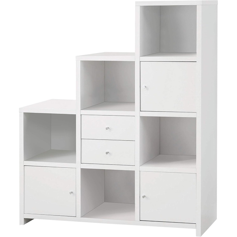 TWICK - Stair Style Bookcase White - Image 2