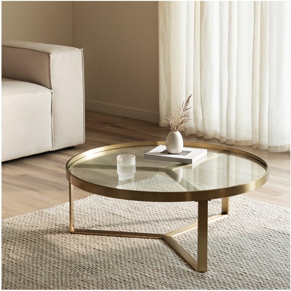 ROXX - Triangular Frame Round Coffee Table - Image 4