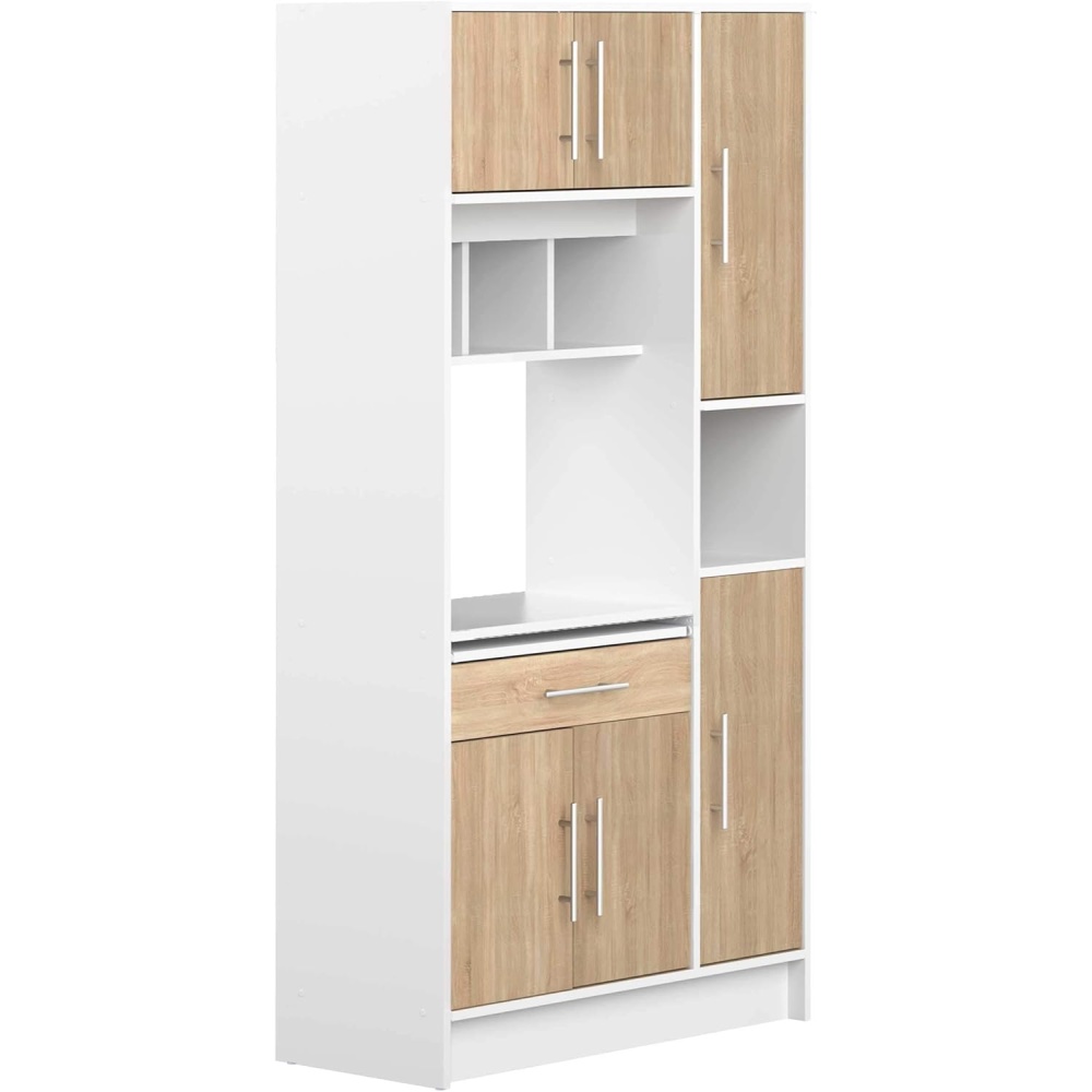 MANIA - White & Oak Kitchen Storage & Display Cabinet - Image 3