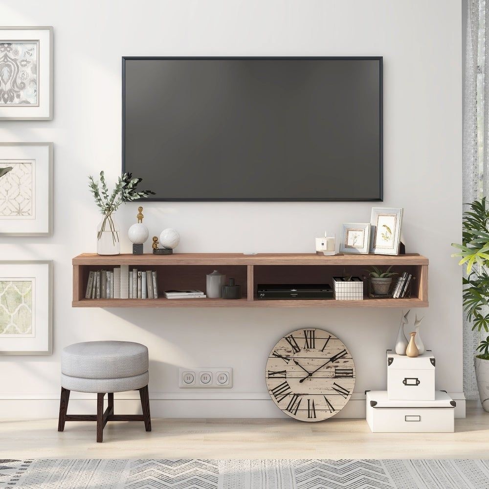 HURON - Open Shelf Modern Floating TV Console