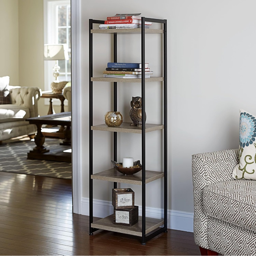 DEREM - Metallic Frame Bookshelf