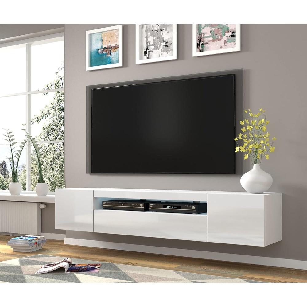 DOWRY - White Display and Storage TV Console - Image 3