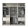 ABUZ - White Gloss Finish Six Door Wardrobe - Image 4