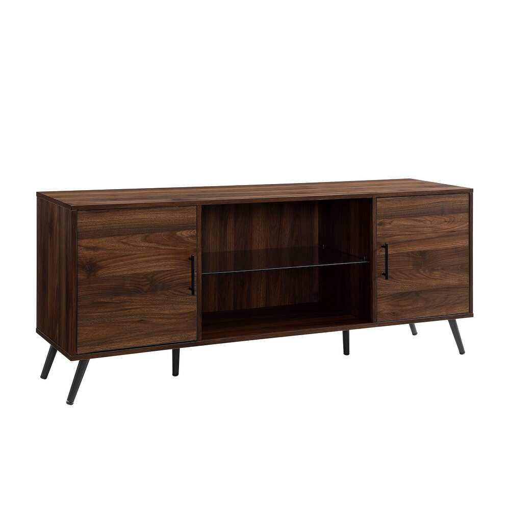 ZIDAAN - Dark Walnut Brown Storage TV Console - Image 7