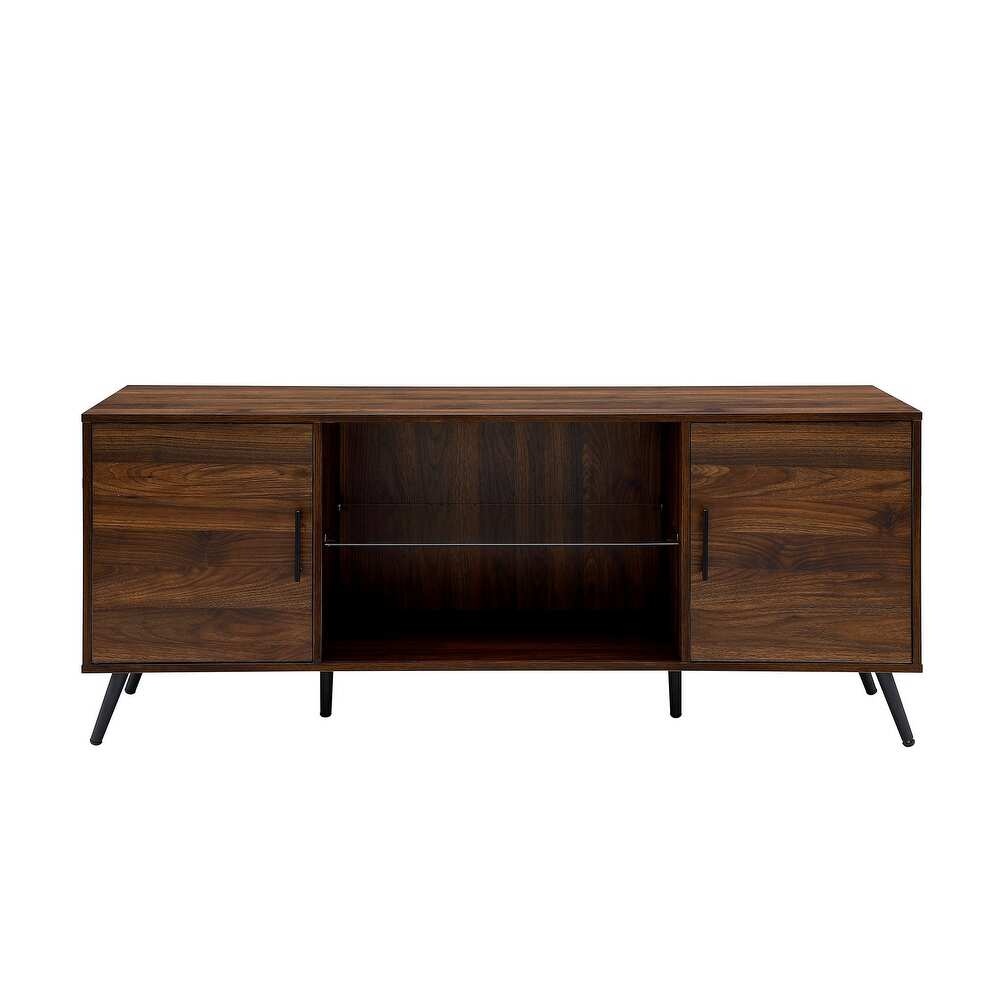 ZIDAAN - Dark Walnut Brown Storage TV Console - Image 8