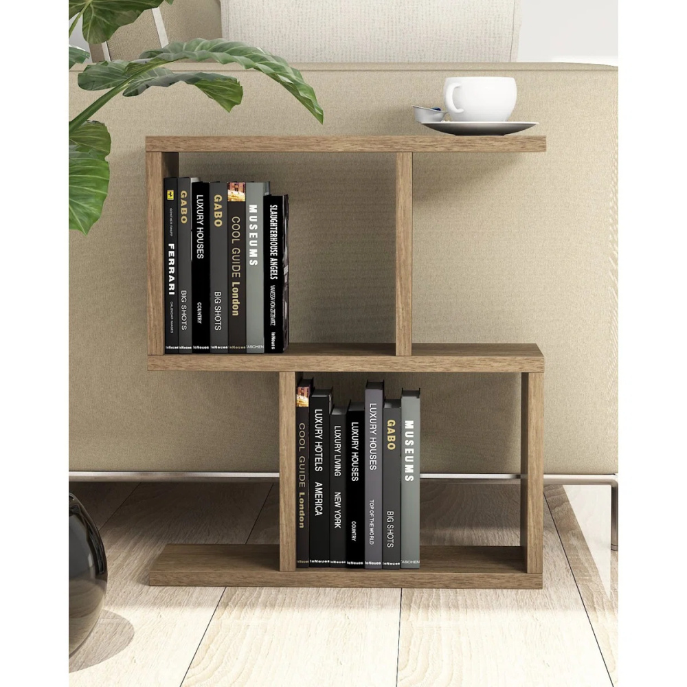 CARREM - Display Storage Side Table Oak Brown