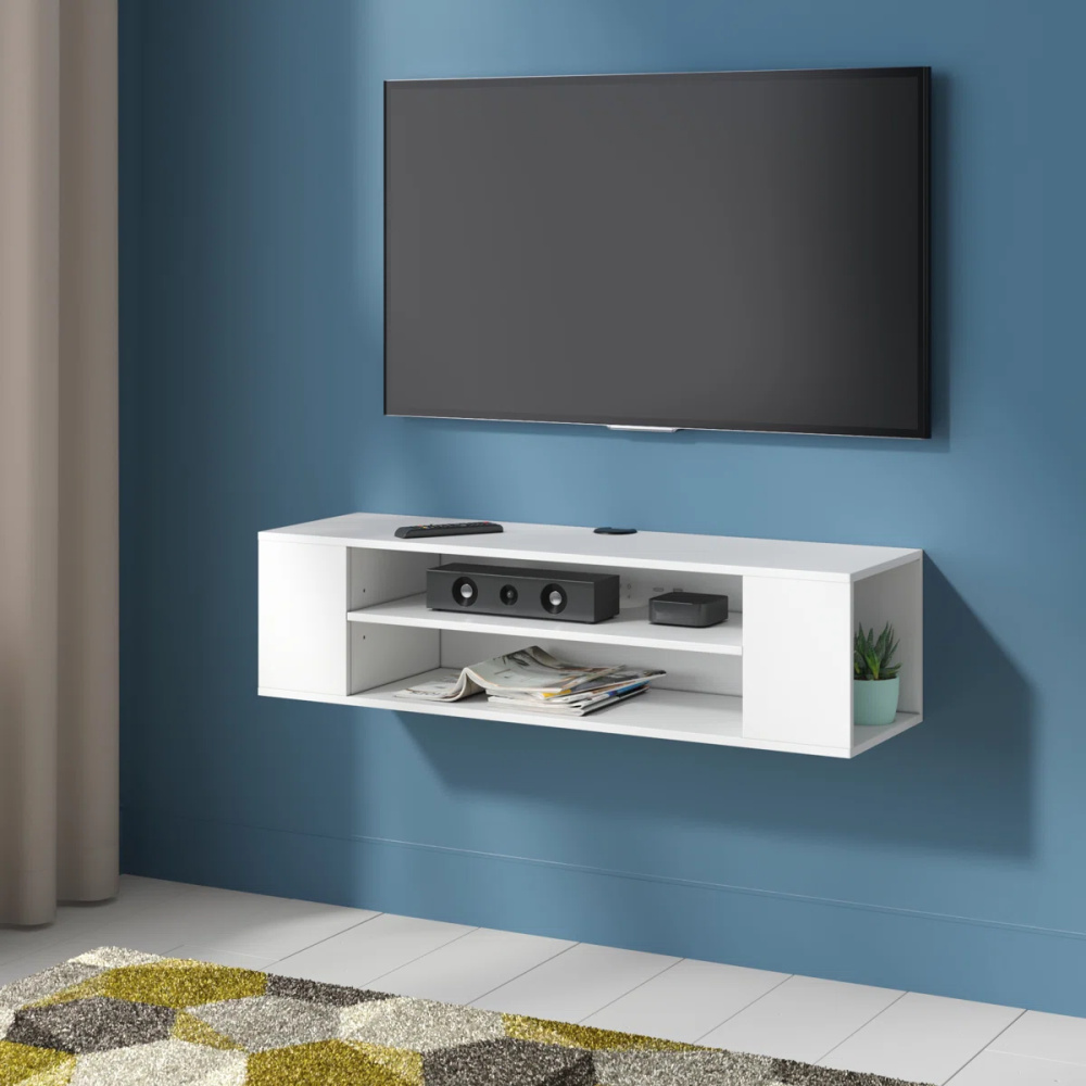 DELE - White Wall Floating TV Console