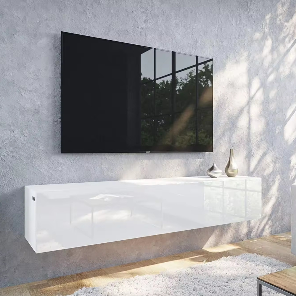 COSMO - Single Door White Gloss Finish Floating Console
