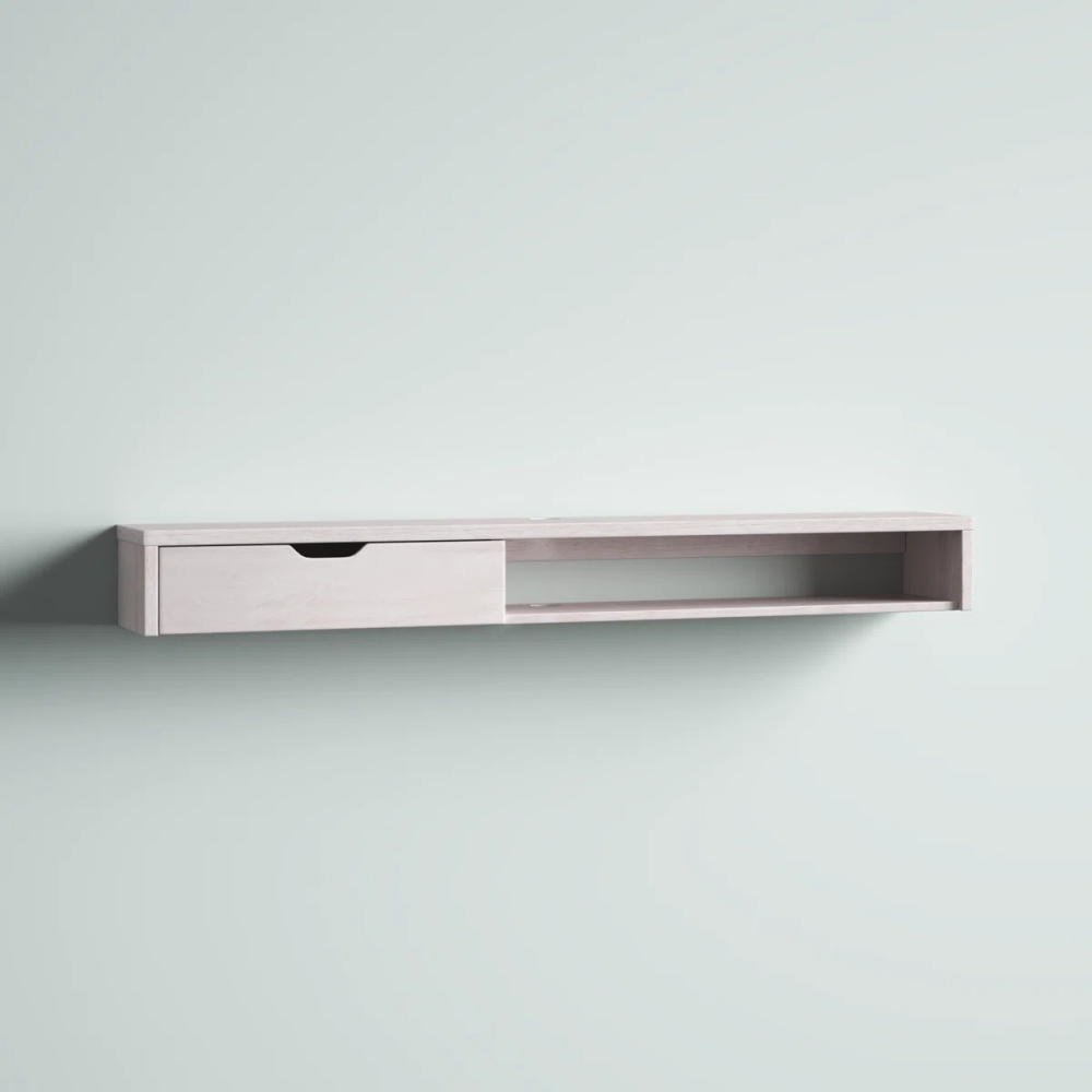 NESTURE - Modern White Wooden Floating TV console - Image 4