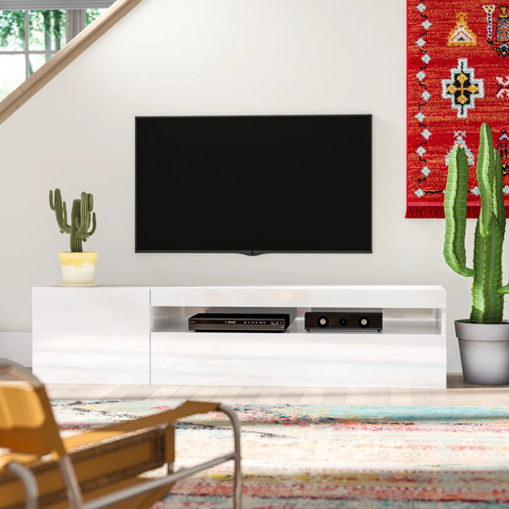 AGORA - Extensive Cabinet White TV Console - Image 3