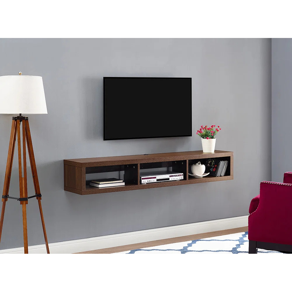 HEAVEN - Brown Wooden Floating Shelf TV Console - Image 2