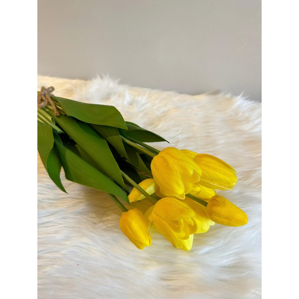 YELLOW TULIP – Decorative Flower Bunch - Image 2