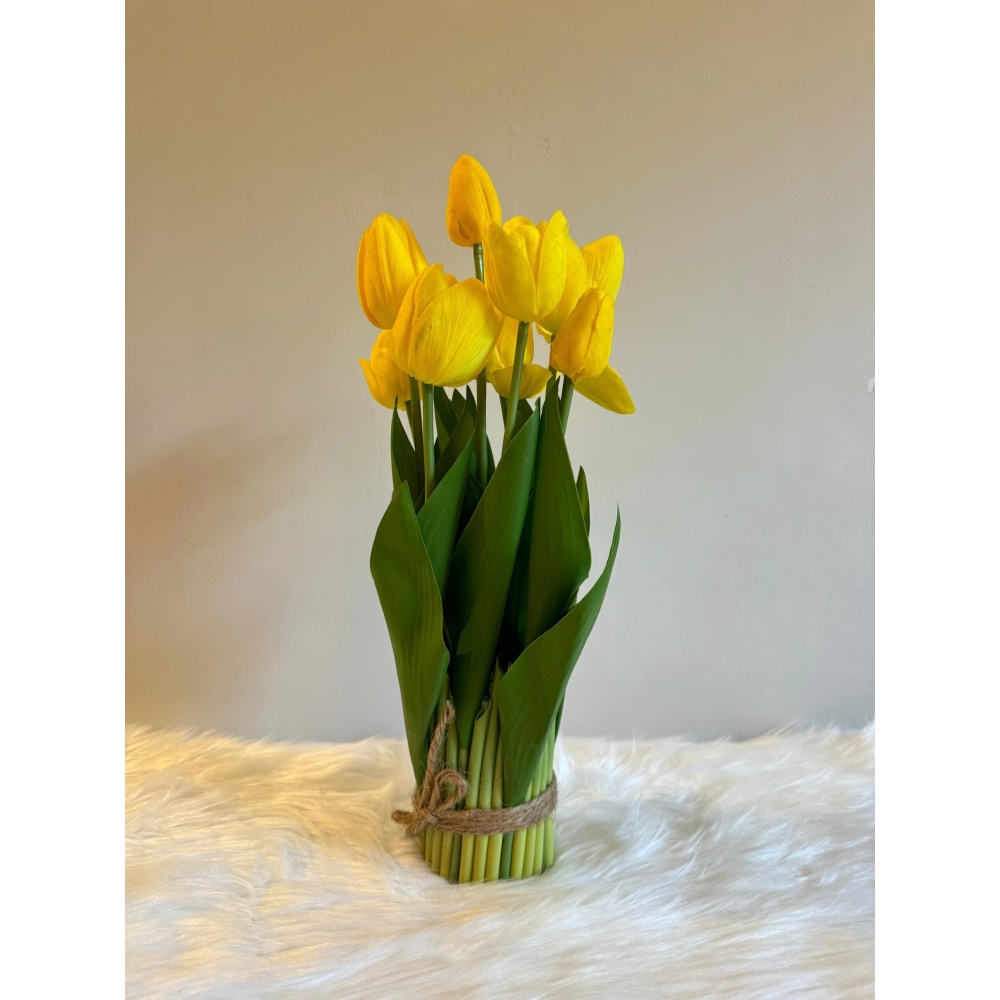 YELLOW TULIP – Decorative Flower Bunch - Image 3