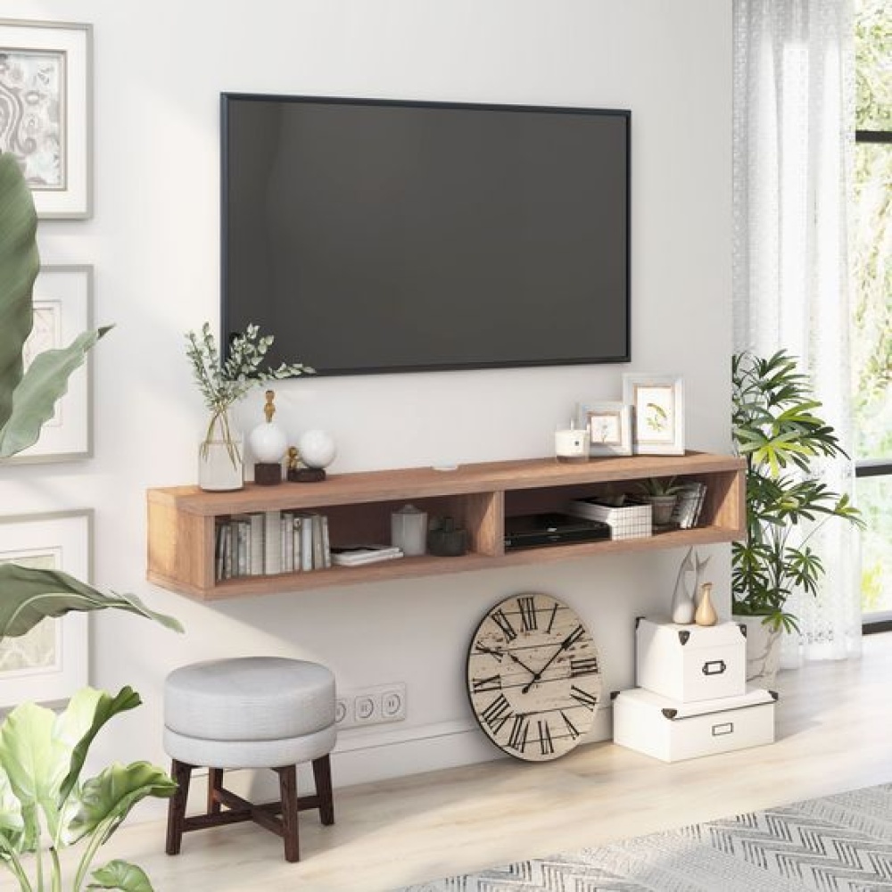 HURON - Open Shelf Modern Floating TV Console - Image 2