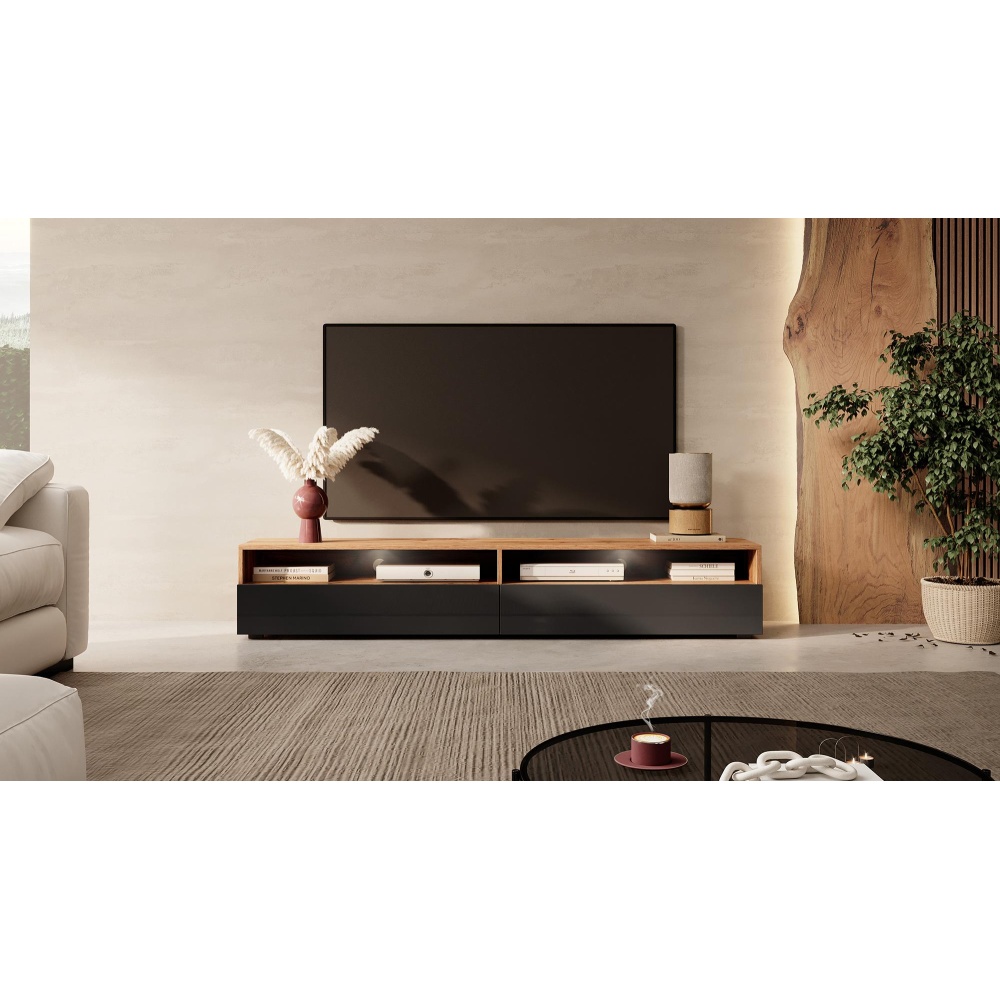 BLAIR - Brown & Black Media Display TV Console - Image 2