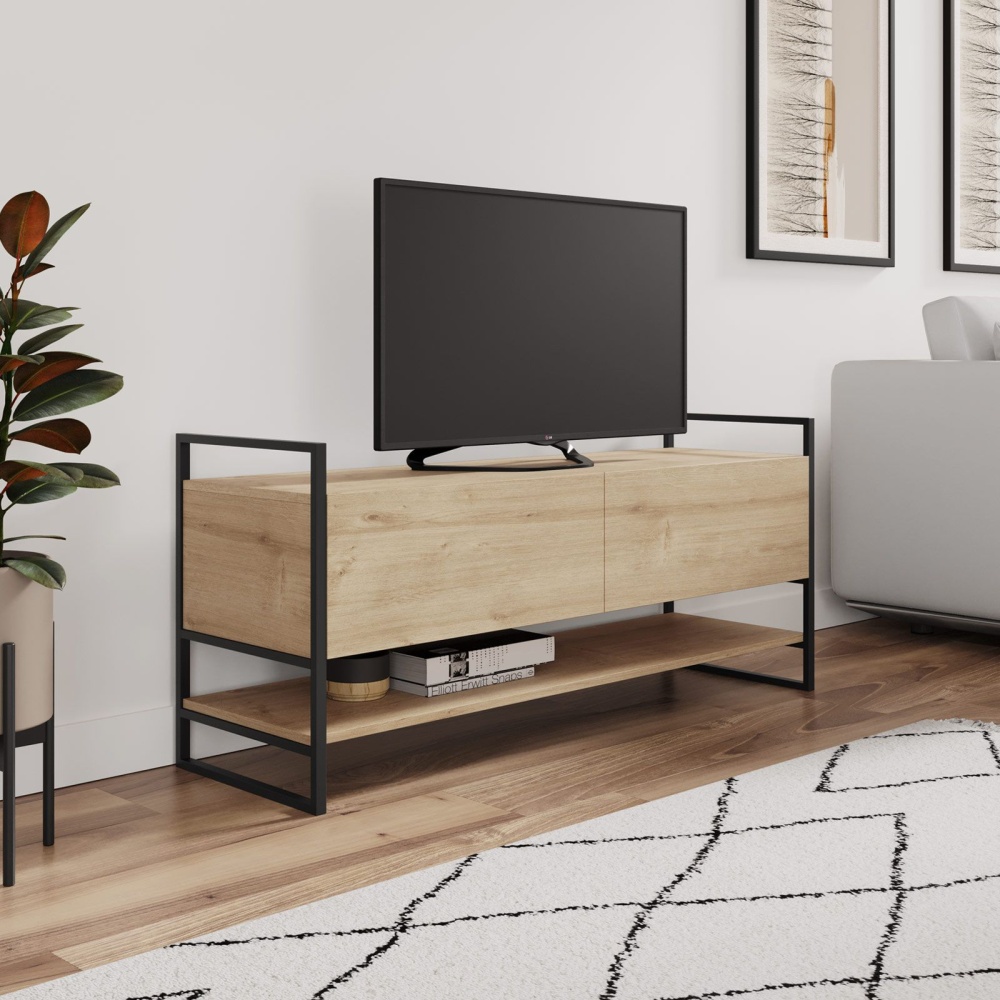 RONAD - Media Display Metallic Frame TV Console - Image 3