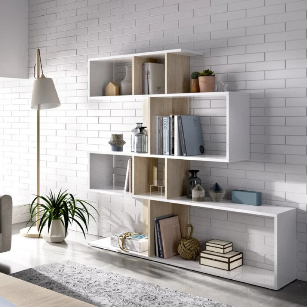 PIERRE - Nordic Zigzag Style Bookcase