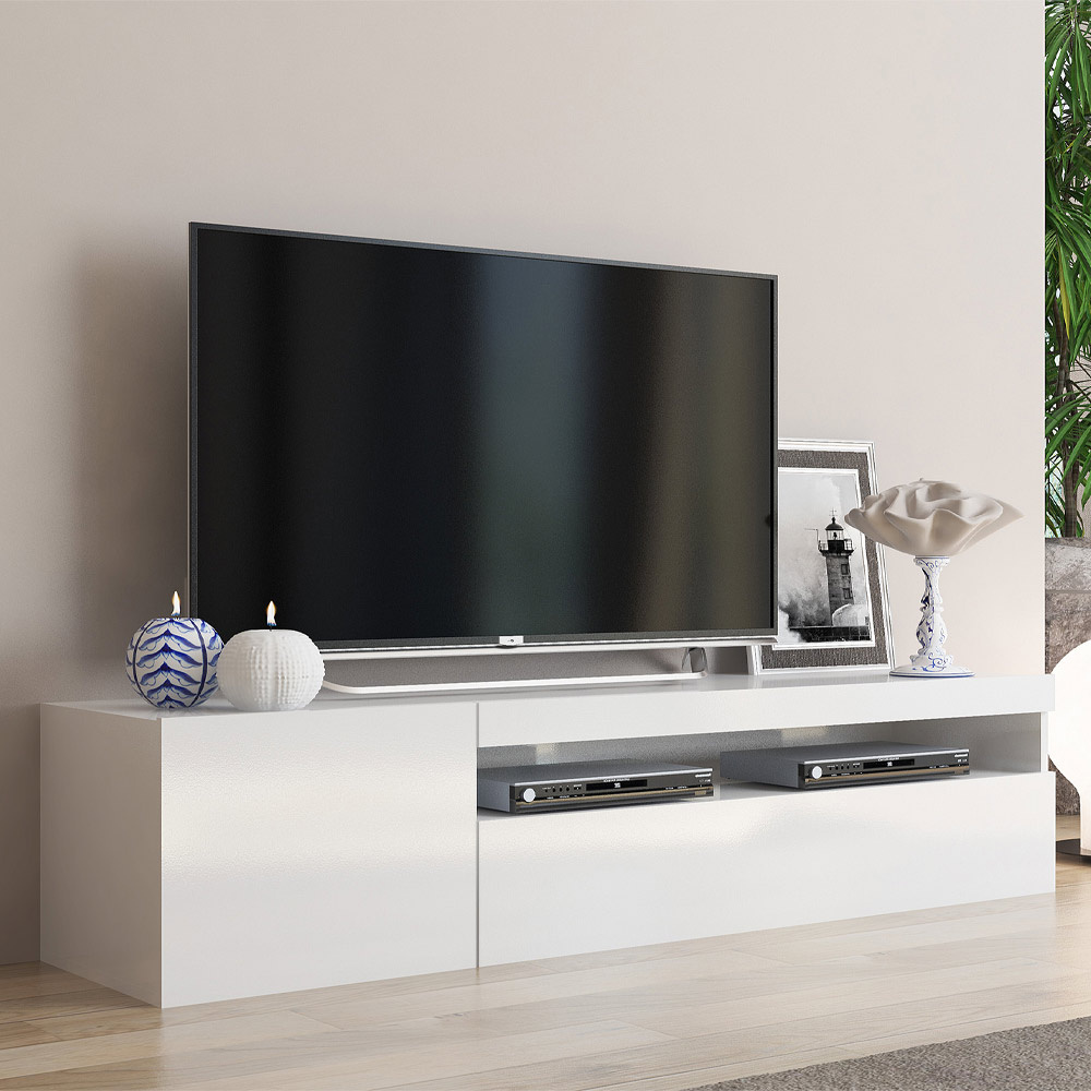 AGORA - Extensive Cabinet White TV Console