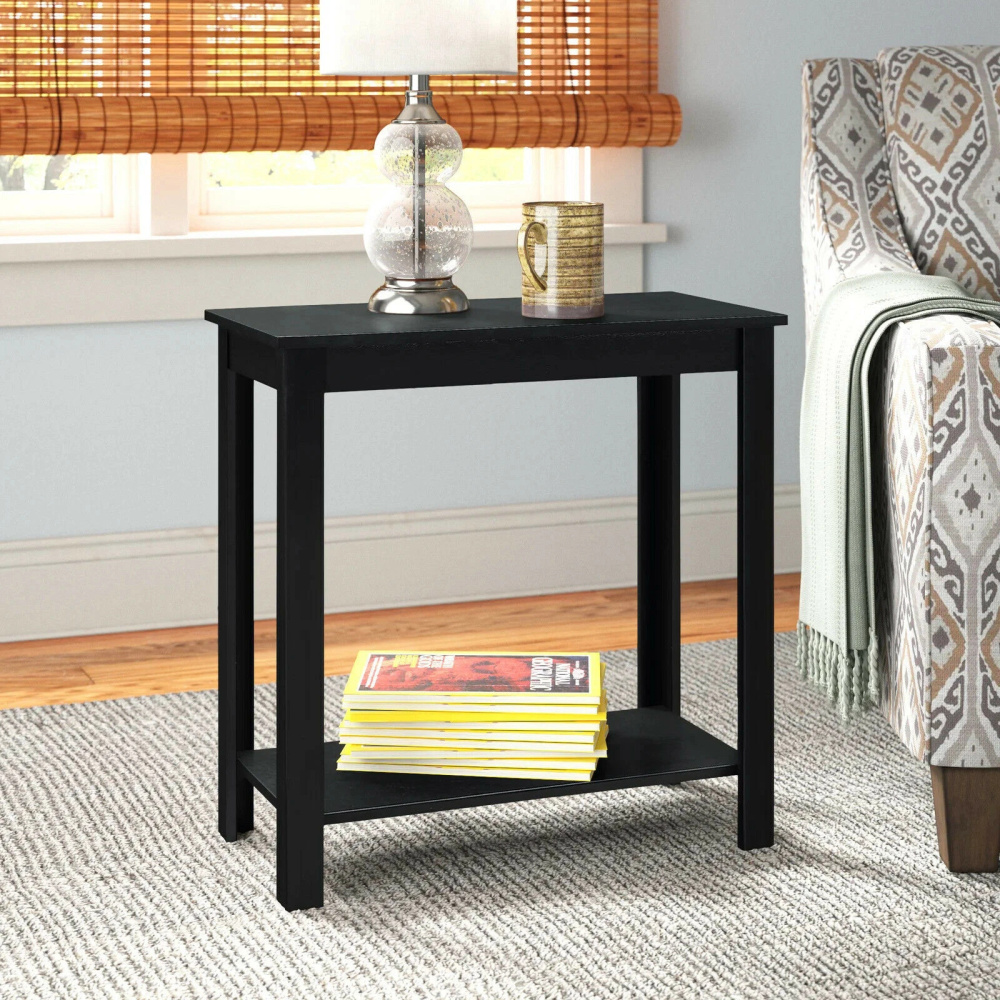 BERELEY - Storage Sofa  End Table Wooden Black