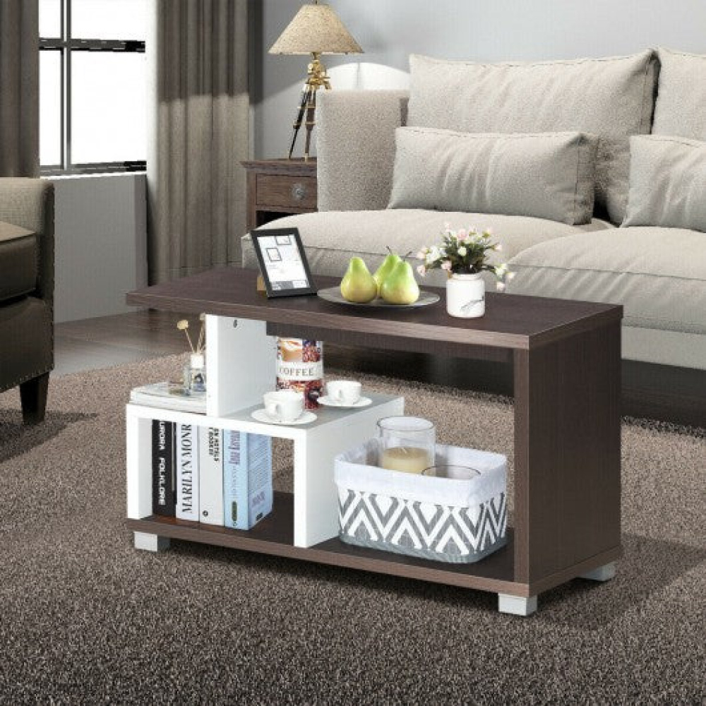 SEASON - Storage Coffee Center Table Dark Brown & White - Image 3