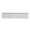 PLISK - Brown and White Three Compartment Floating TV  Console - Image 6