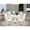 CAIDEN - White Round Dining Table Set