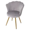 CLARA - Petal Shaped Vanity Chair in Lavender grey Color - Image 6