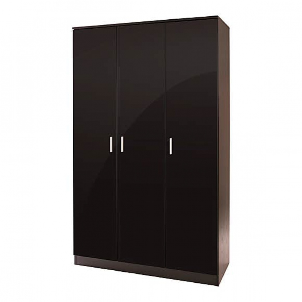 SIYAH - Black Triple Door Cupboard - Image 3