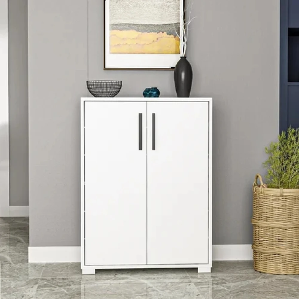 OMI - White Dual Door Shoe Cabinet