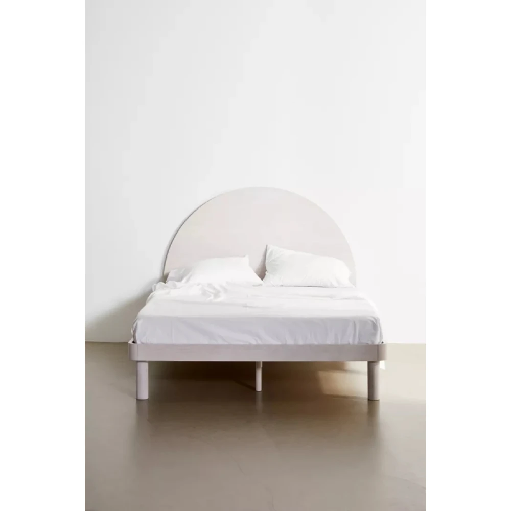 ZEY - Grey Round Headboard Queen size Bed - Image 2