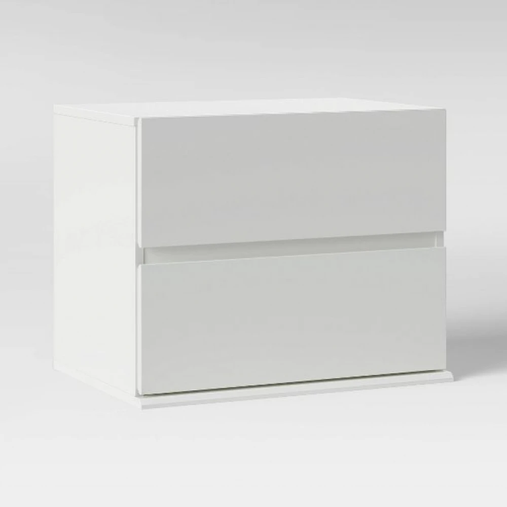ALICE - Double Drawer Side Table White - Image 2