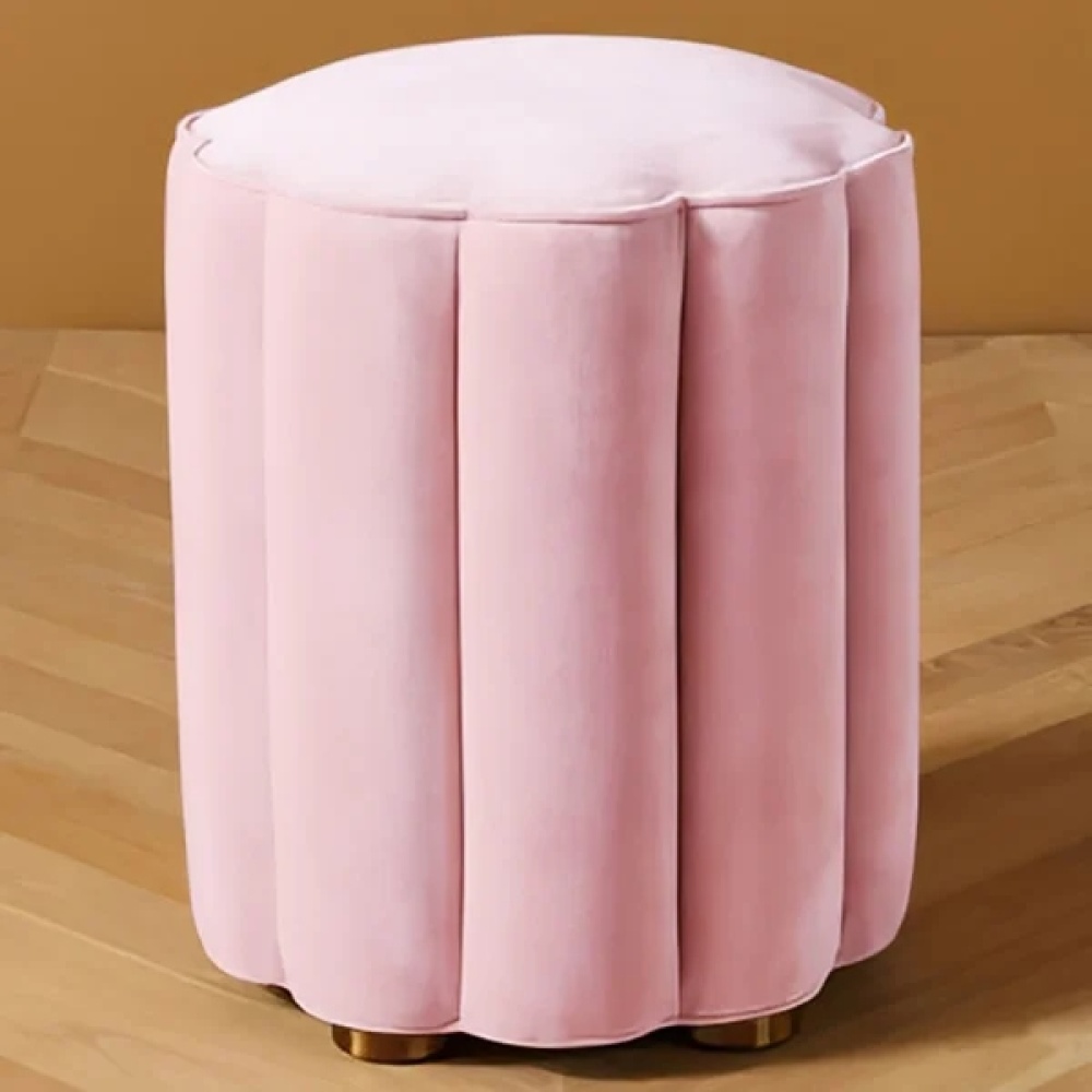 AXINE - Floral shaped Tufted Vanity Stool