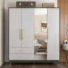 BAAN - Grey & White Wardrobe with Mirror