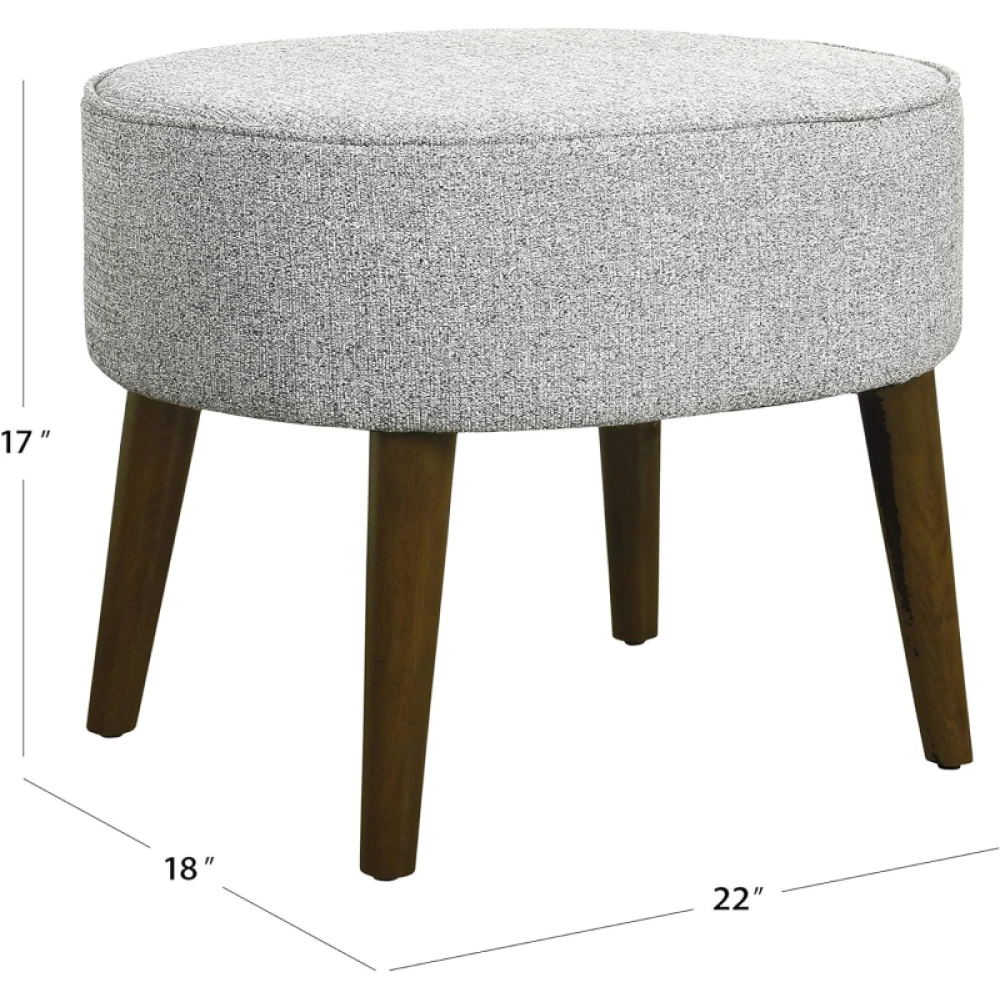 ASHVIL - Footrest Stool Dark Wooden Legs - Image 3