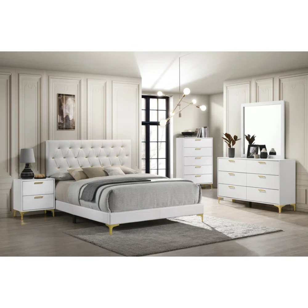 EMBED - White King Size Luxury Bedroom Set