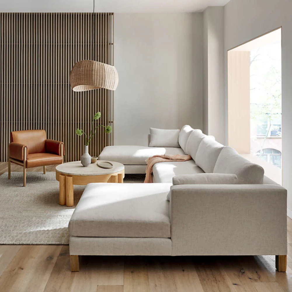 ABYAZ - U Shaped Three Pieces Contemporary Sofa - Image 3